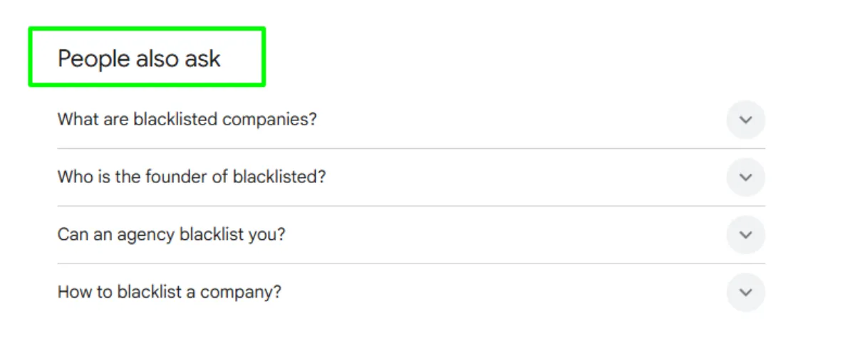 People also ask- -SERP