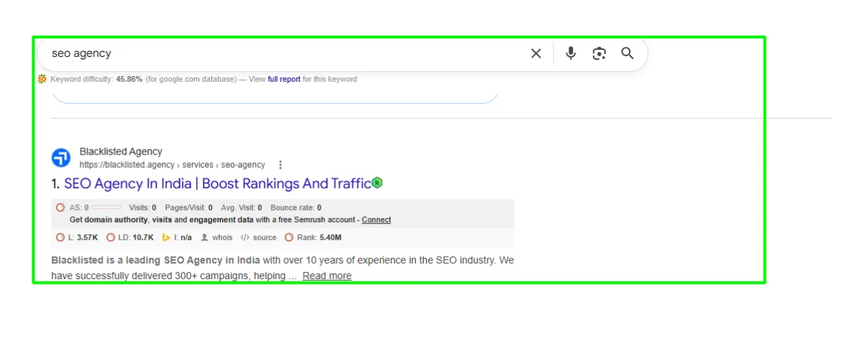 organic search-SERP
