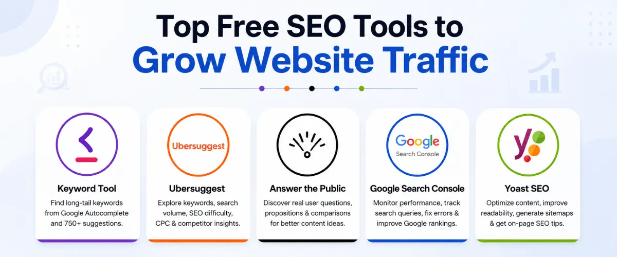 Top Free SEO Tools to Grow Website Traffic