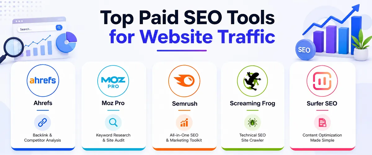 Top Free paid Tools to Grow Website Traffic
