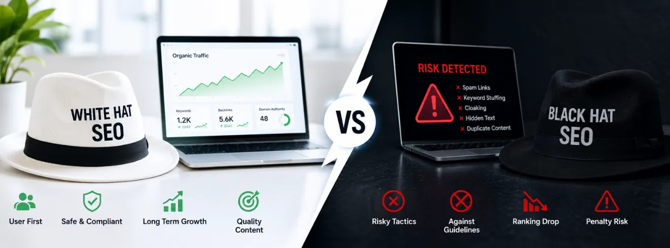 Difference Between White Hat And Black Hat SEO