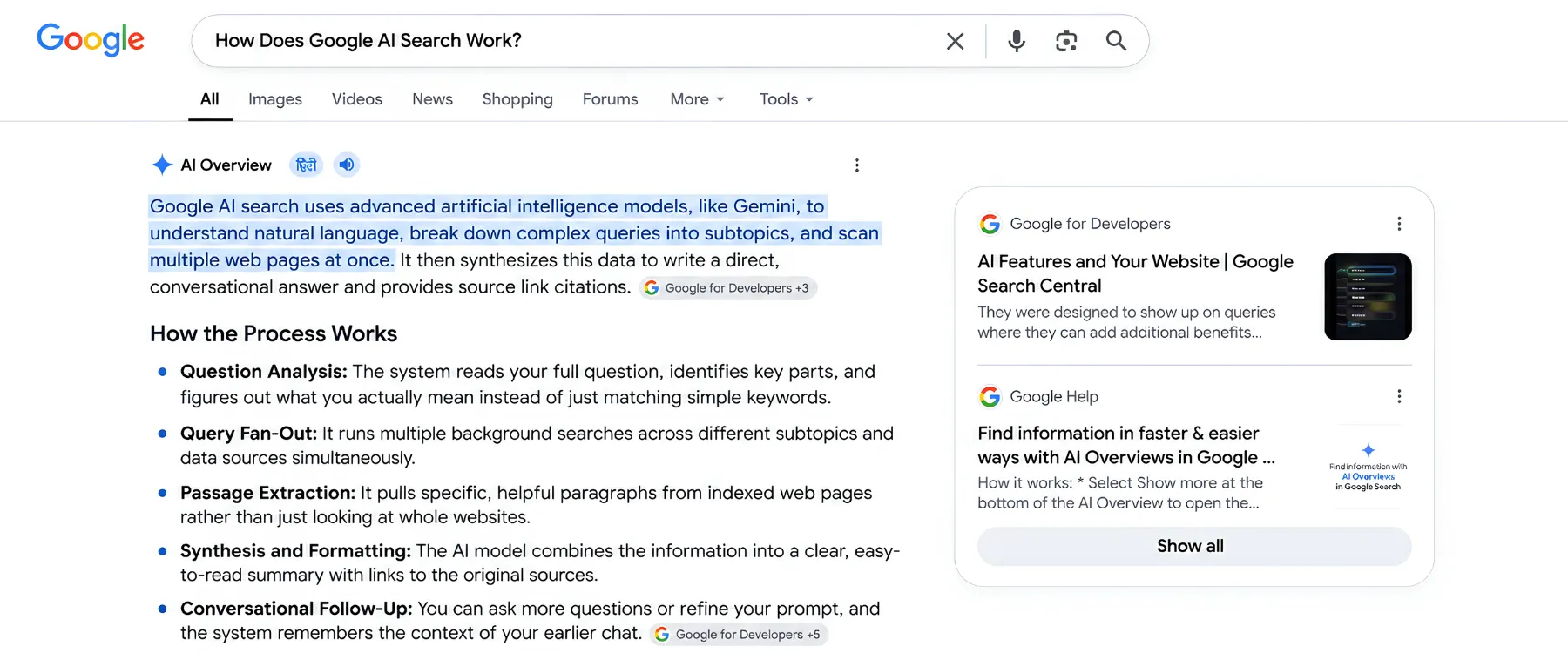 Google Search AI